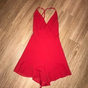 Never worn red romper